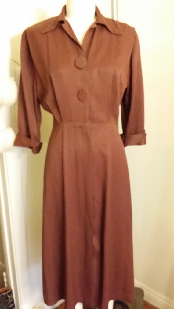 Brown Gabardine Dress