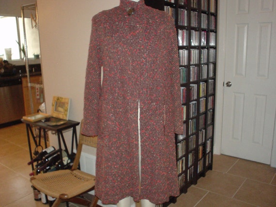 Gorgeous Multi Color Nubby Wool Fleck Coat Small