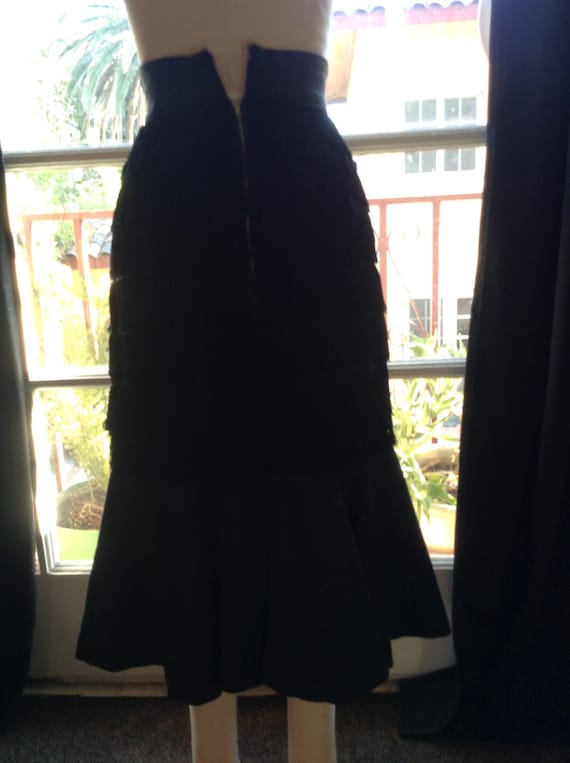 Black Mermaid Fringe Skirt - image 4