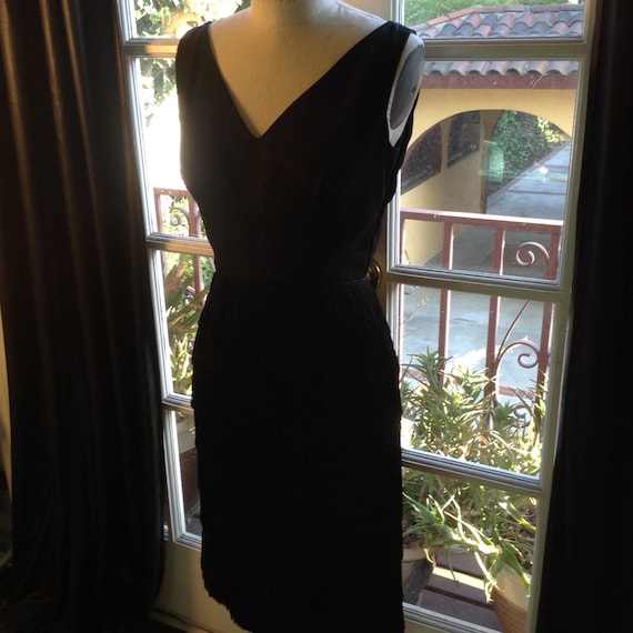 Black Fringe Cocktail Dress