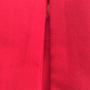 XS Red Wool Pencil Skirt image 4