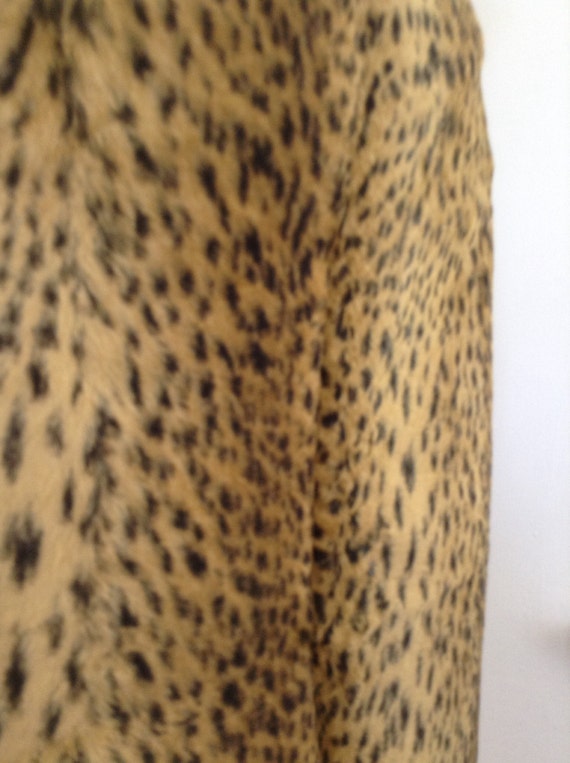 Highest Quality faux Fur Leopard Pencil Skirt w-26 - image 3