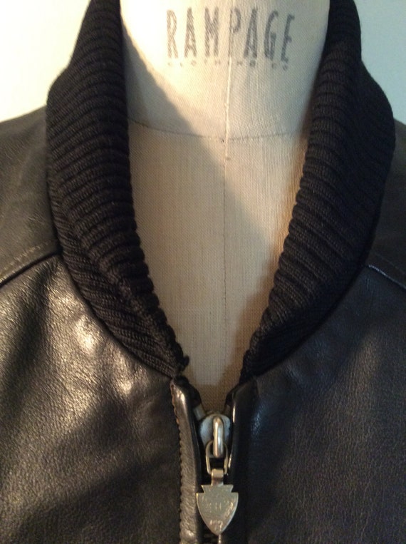 German Leather Shawl  Collar Car Coat - image 2