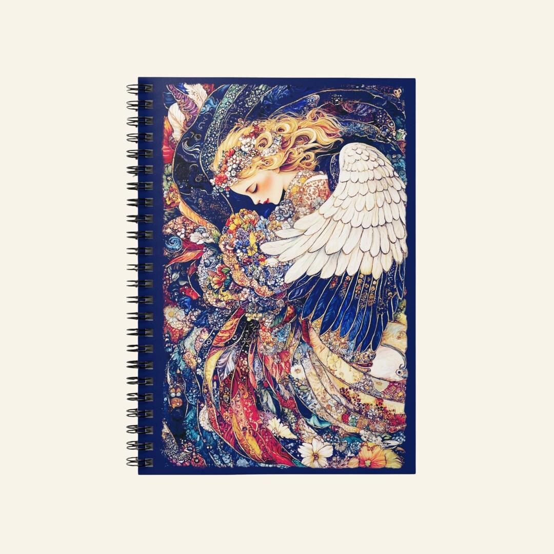 Celestial Angel Spiral Notebook, Mosaic Goddess Art Journal,aesthetic ...