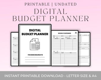 Digital Financial Budget Planner, Finance Tracker, GoodNotes Budget Planner, Undated Finance Planner, Monthly Budget, iPad Finance Template