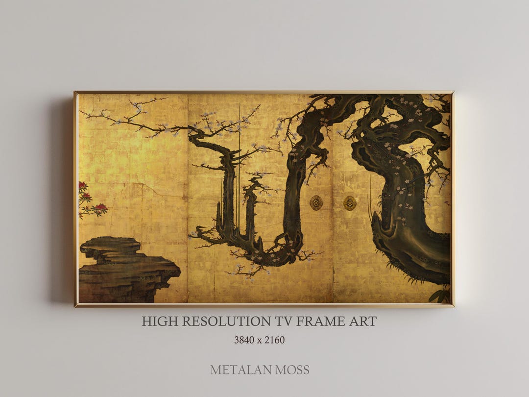Kano's Tree Kano Sansetsu Plum Tree, Japanese Art for Samsung Frame TV (4K Digital ...