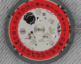 TMI-NH35 Automatic Movement With Full Red Lume date wheel for 3 O'clock