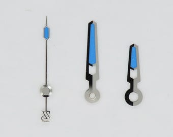 Dial maker -  High Quality Silver Hands With Blue Lume  for Seiko Mods