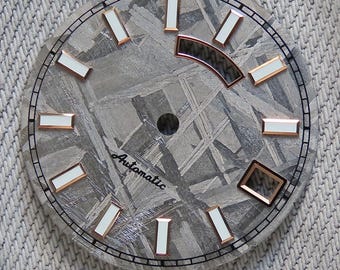 Dial Maker - Grey/Natural Meteorite Dial for NH36 Movment 3 O'Clcok