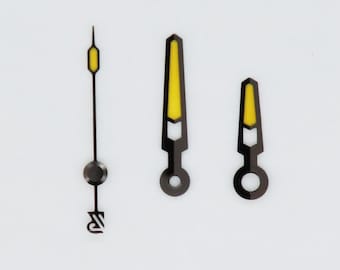 Dial maker -  High Quality Black Hands With Yellow Lume  for Seiko Mods