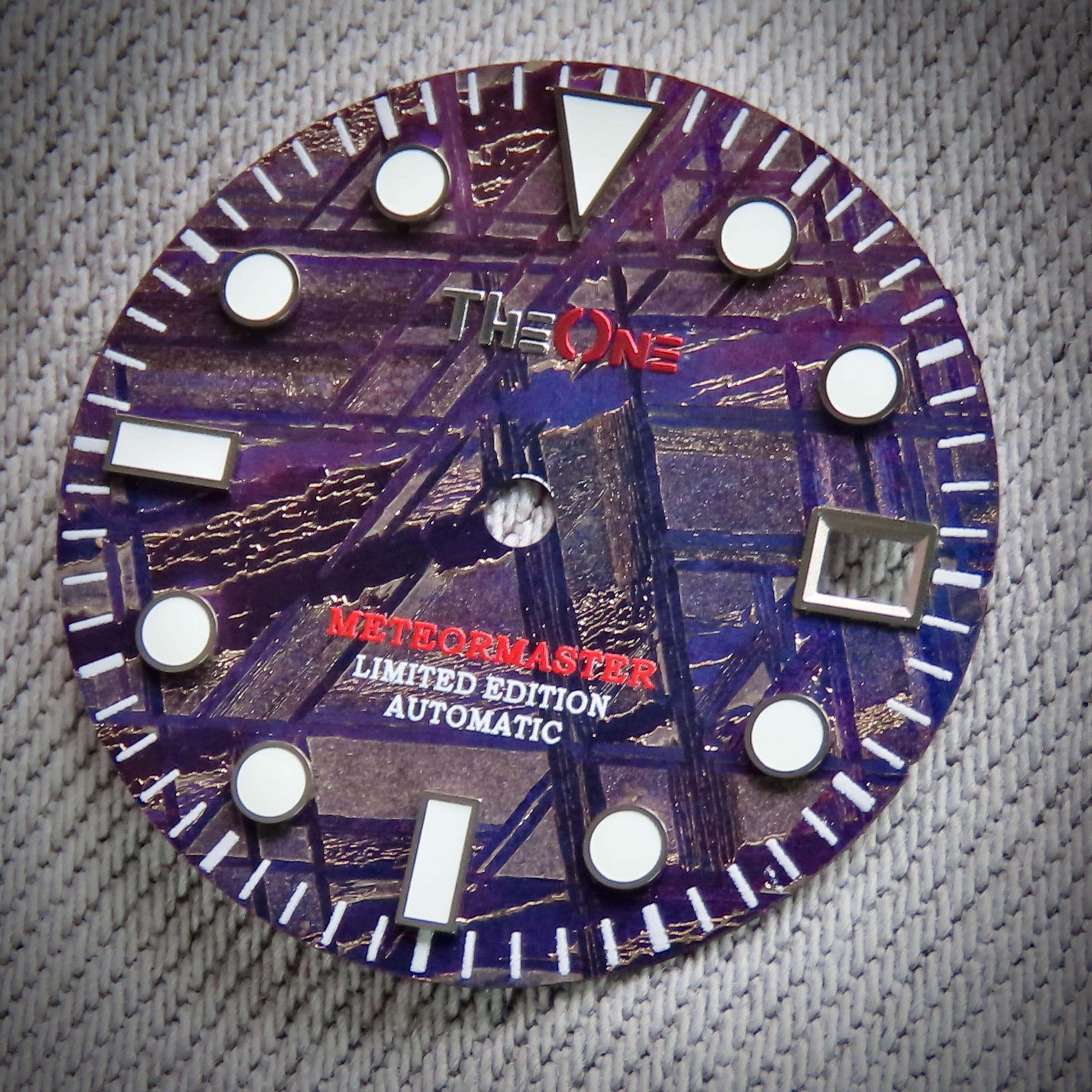 Dial Maker - Blue / Purple Meteorite Dial for NH35 Movment