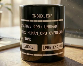 Funny Office Mug | Works On My Machine Humor | Per My Last Email | Office Inbox Humor | WFH Coffee Cup