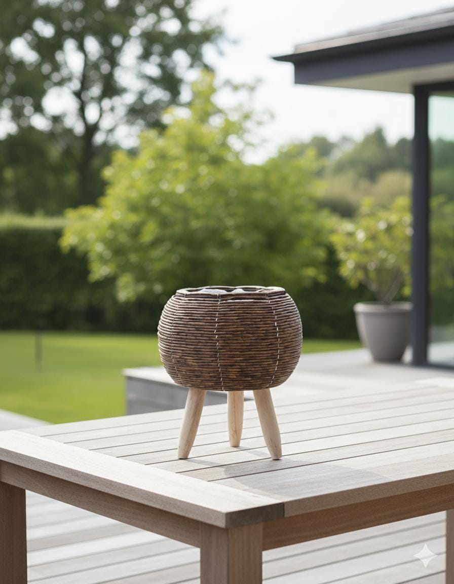 Supporto per piante in rattan Supporto per piante