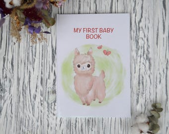 Personalized Photo Album Llama | Photo Album | Baby Album | Memory Album | Photo Album Boy Girl |Baby Diary My First Year