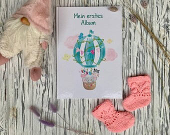 Babyalbum Erstes Jahr & Schwangerschaftstagebuch.Personalisiertes Baby-Erinnerungsbuch. Cadeau voor Eltern, Babyshirt