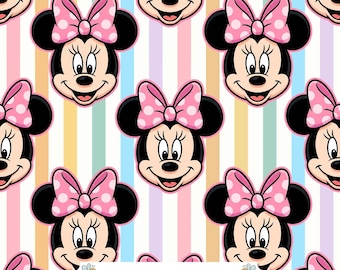 Pink Bow Mouse Digital Paper JPG | Pastel Rainbow Stripes and Polka Dot Bows