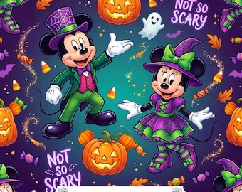 Halloween Mouse Digital Paper JPG | Purple Green Costumes, Pumpkins - Not so Scary