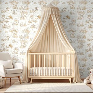 Vintage Winnie the Pooh Toile Seamless Pattern for Baby Shower Crafts (PNG) image 4