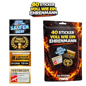 Ubriaco come un uomo - Edizione Bere - Set di adesivi Mallorca (40 adesivi)