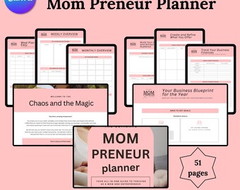 Mompreneur Business Planner, Mom Life Planner, Busy Mom Planner, Productivity Mom Planner, Business Mom Planner, Digital Download