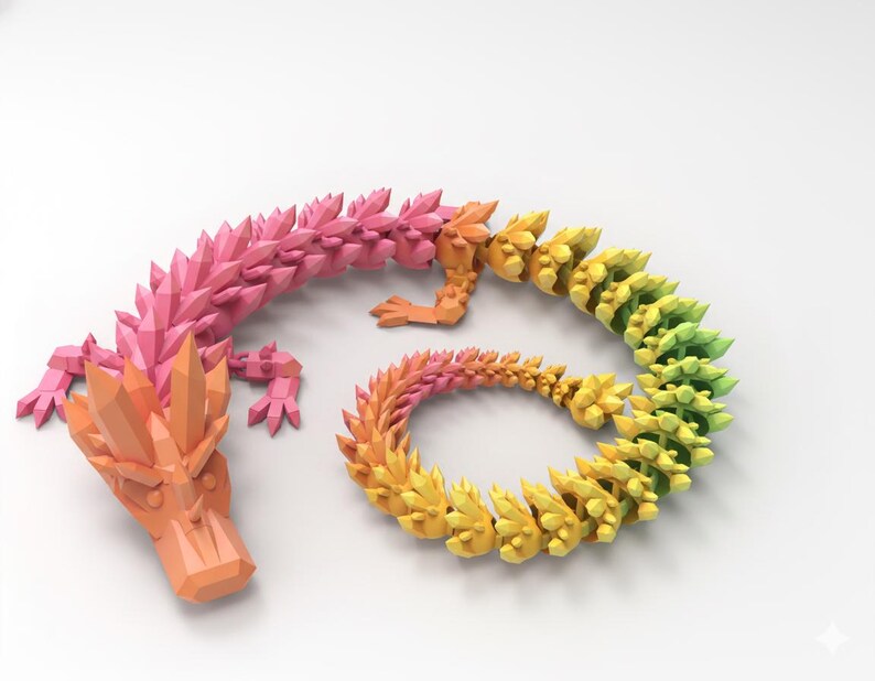 Articulated Flexi Dragon STL | 3D Printable Fidget Toy - Etsy