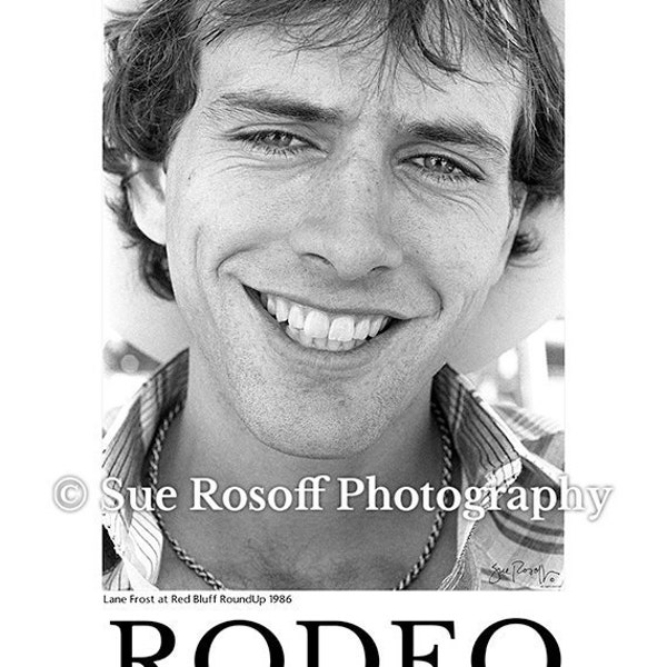 Lane Frost 1986 at Red Bluff RoundUp, 12"x18" Photo Poster ~ Home, Office, Man Cave, Bedroom Decor