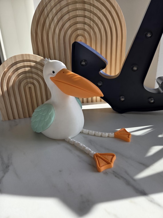 Pelikan Druckdatei 3MF & STL - Maritime Deko, Flexibeine mit Gewerbelizenz