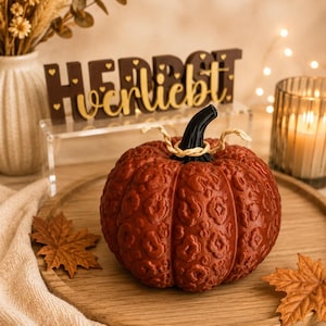 Archivo de impresión 3D con estampado de calabaza Leo (3MF y STL) - Decoración de otoño, decoración de mesa, invierno - con licencia comercial