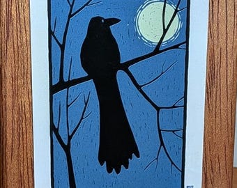 Bird on Branch ACEO Print: Collectible Art Card (2.5 x 3.5 inches)