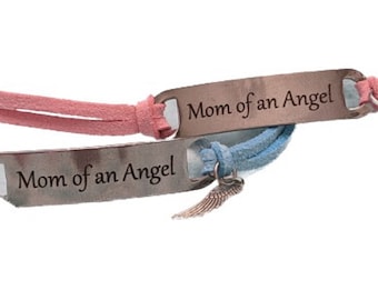 Mom of an Angel - Pregnancy & Infant Loss Awareness Bracelet-Handcrafted Angel Baby Memorial Jewelry