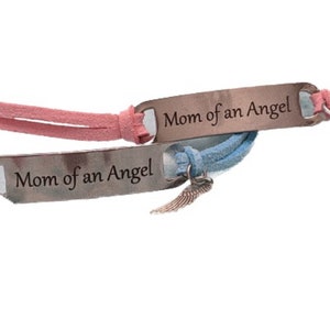 Mom of an Angel - Pregnancy & Infant Loss Awareness Bracelet-Handcrafted Angel Baby Memorial Jewelry