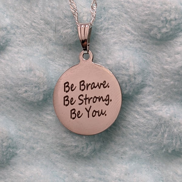 Be Strong Necklace Etsy