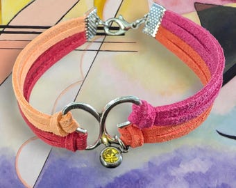 ADHD Support Bracelet: Lightweight Faux Suede Reminder Jewelry