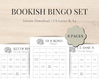 Book Bingo Printable Set | Book Club Reading Challenge (PDF Download)