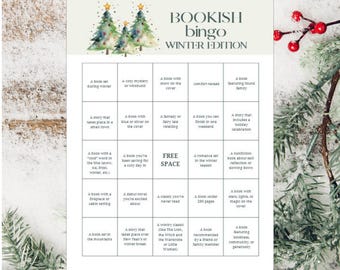Winter Book Bingo Printable: TBR Reading Challenge Game for Book Lovers