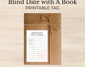Blind Date with a Book Tag | Printable Mystery Book Gift (PDF Download)
