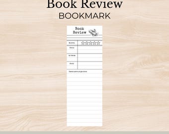 Book Review Bookmark Printable