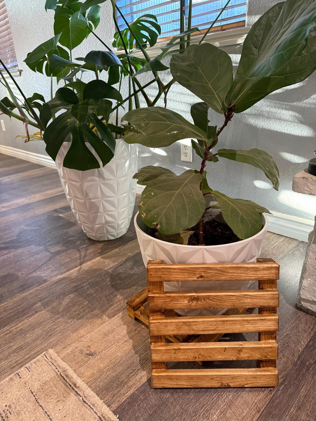 Handmade Wooden Plant Stand – Modern Rustic Style - Etsy