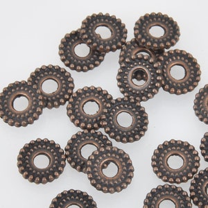 8mm Copper Rondelle Spacer Beads, x30 beads, bme0557
