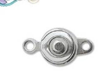8mm Silver Ball and Socket Clasps, Hitch Clasp, 36 sets fcl0496