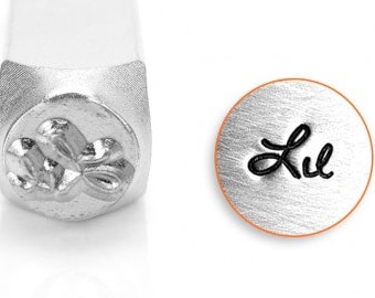 LIL Word Metal Design Stamp, 6mm, ImpressArt, Little Sis Stamps, Little Sister Sorority Stamps, tol0479
