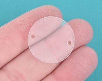 20mm 25mm 30mm disc 20 pcs Clear Acrylicl Round charms Round Acrylic Pendants-clear whiteblackred color