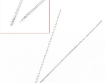 5 Bead Threading Needles, 75mm (3") long  tol0178