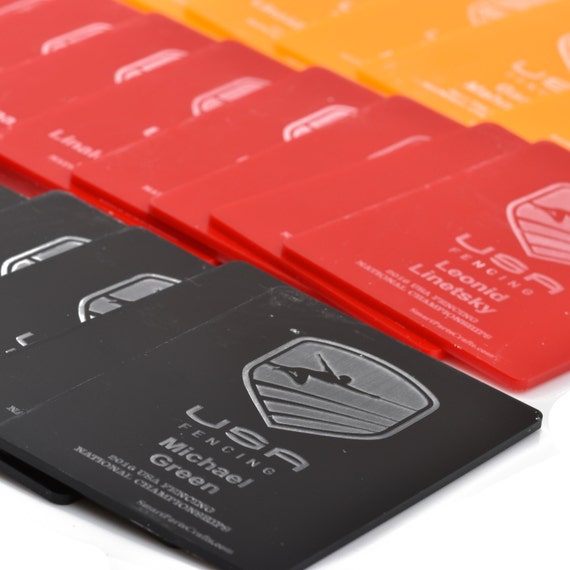 Paquete de tarjetas de árbitro de esgrima, juego personalizado de