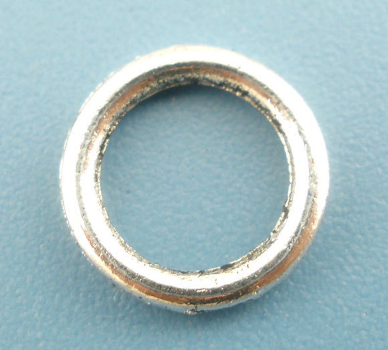 50 Silver Tone Soldered Closed Jump Rings 8mm Jum0033a Etsy