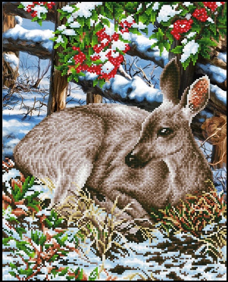 Diamond Painting Kit Quiet Moment Deer Diamond Dotz Facet | Etsy