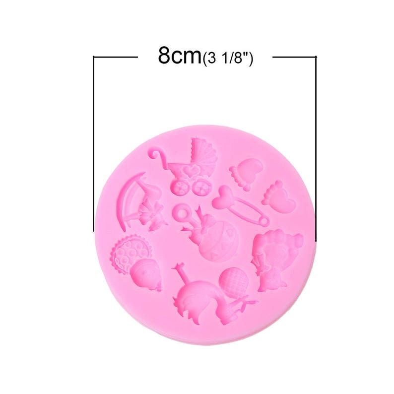 3-14 mold makes 9 different shapes Silicone Mold to make shaped cabochons tol0818 reusable BABY THINGS Resin Mold kawaii