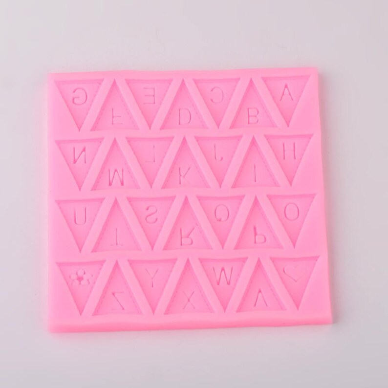 Ice Resin candy making tol0732 Silicone Mold for jewelry mold makes 28 different cabochons ALPHABET TRIANGLE RESIN Mold reusable