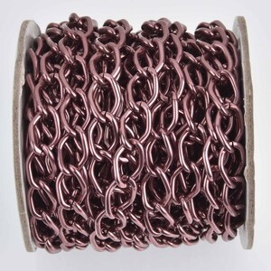 1 yard Maroon Aluminum Chain, Curb Link 14x9mm, fch1222a