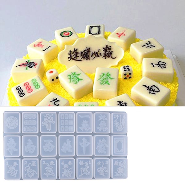 Mah Jongg Mold for Resin, Mahjongg Tiles Silicone Molds, tol1379